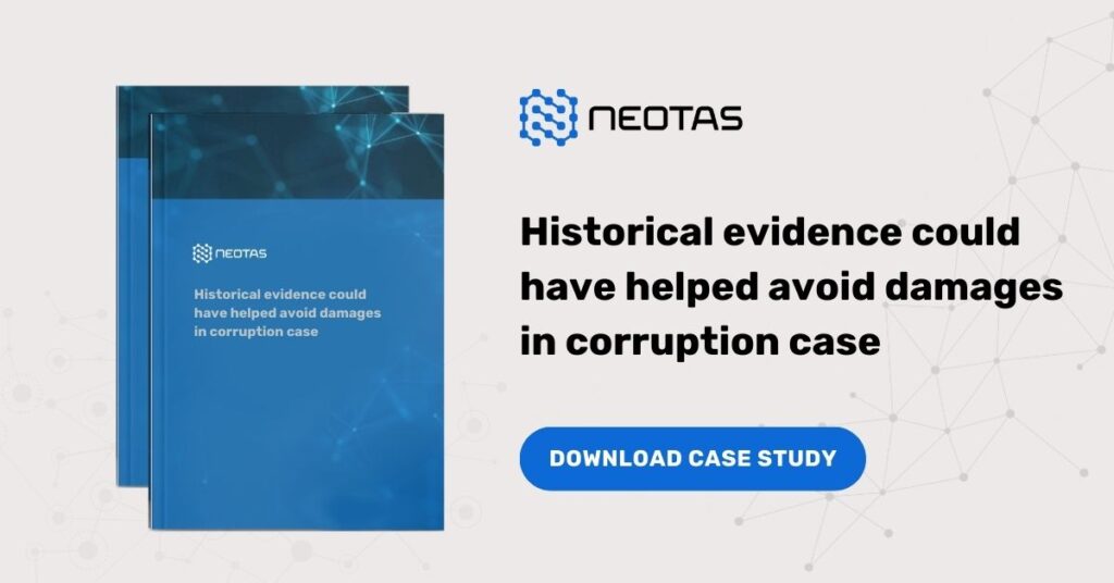 historical evidence could have helped avoid damages in corruption case
