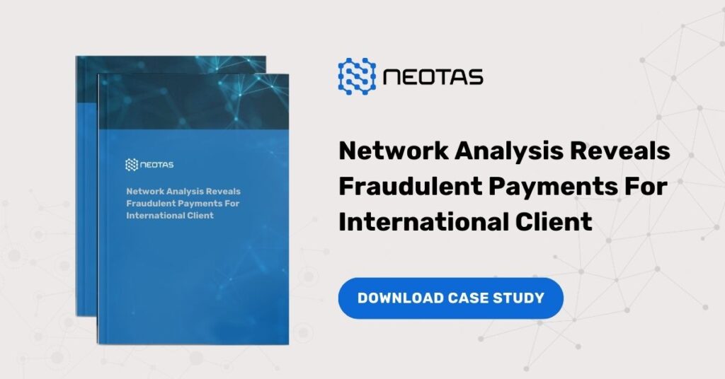 network analysis reveals fraudulent payments for international client